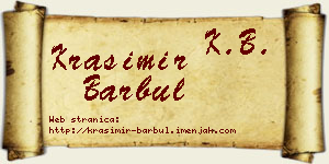 Krasimir Barbul vizit kartica